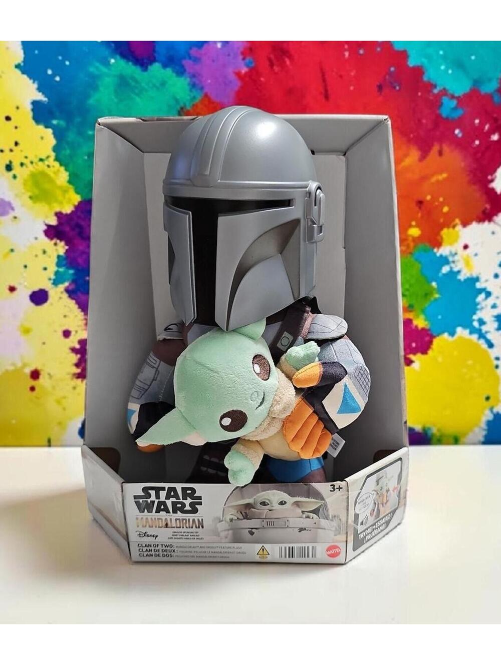 Star Wars Mandalorian Clan of Two Plush Set, Mando & Grogu – New, Works - Read